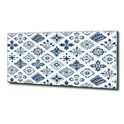 Foto glasbild Blumenmuster