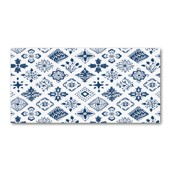 Foto glasbild Blumenmuster