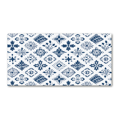 Foto glasbild Blumenmuster