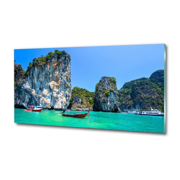 Glasbild Boote Thailand