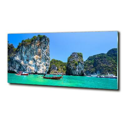 Glasbild Boote Thailand
