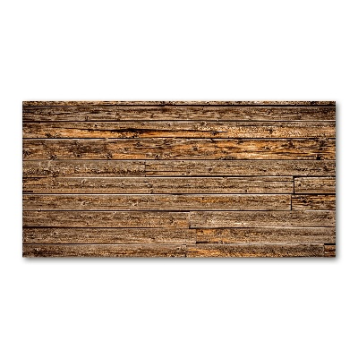 Foto glasbild Holzwand