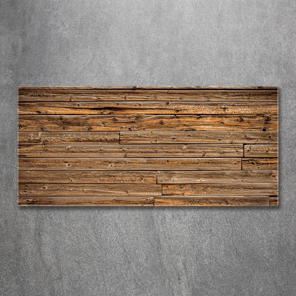 Foto glasbild Holzwand