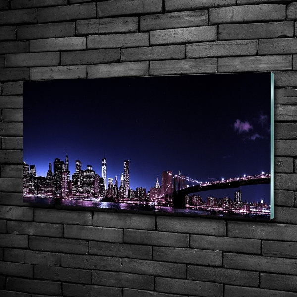 Foto glasbild Brooklyn Bridge