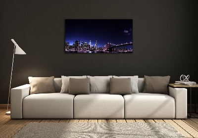 Foto glasbild Brooklyn Bridge