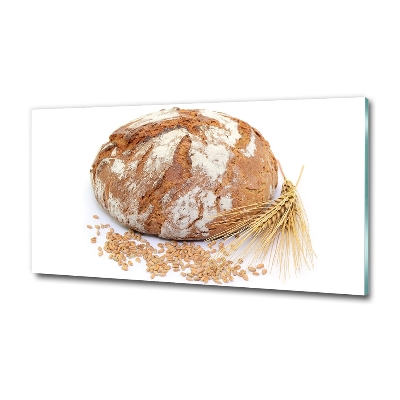 Foto glasbild Brot und Weizen
