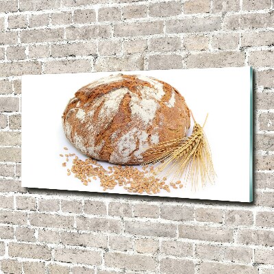 Foto glasbild Brot und Weizen