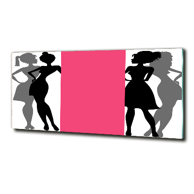 Foto glasbild Damensilhouetten