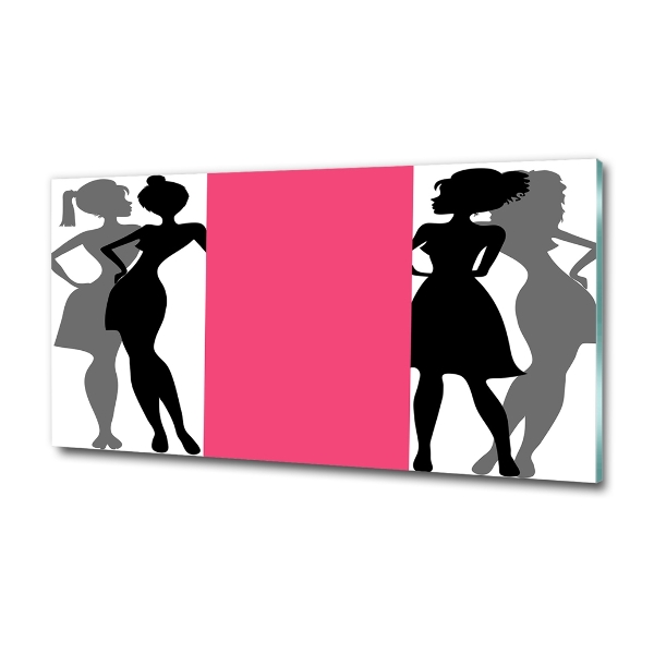 Foto glasbild Damensilhouetten