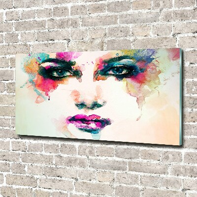 Glasbild Porträt einer Frau