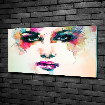 Glasbild Porträt einer Frau