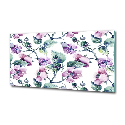 Foto glasbild Brombeerblüten