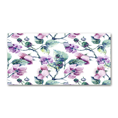 Foto glasbild Brombeerblüten