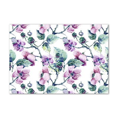 Foto glasbild Brombeerblüten