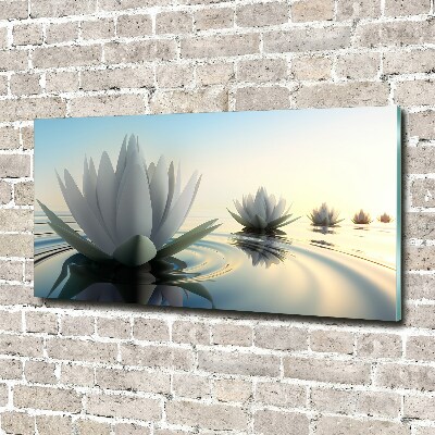 Foto glasbild Lotosblume