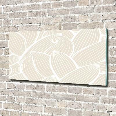 Foto glasbild Blättermuster