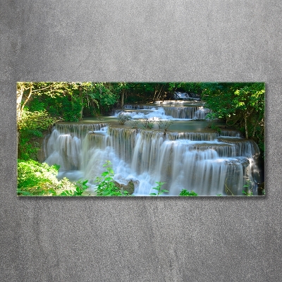 Glasbild Wasserfall