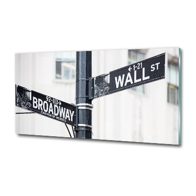 Bild auf glas Wall Street-Schild