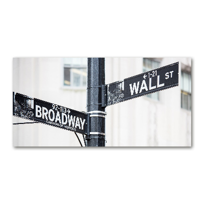 Bild auf glas Wall Street-Schild