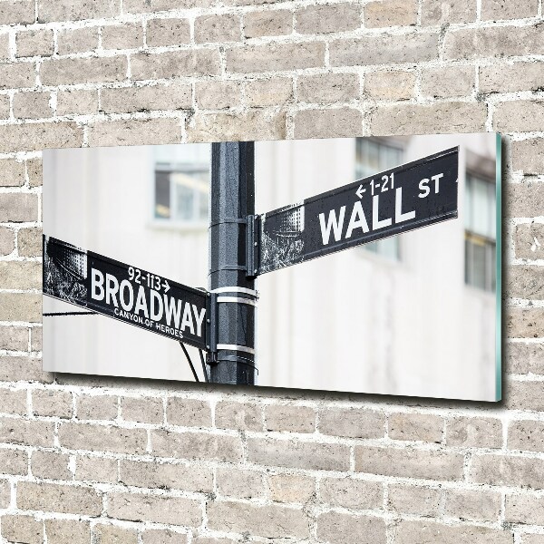 Bild auf glas Wall Street-Schild