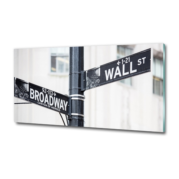 Bild auf glas Wall Street-Schild