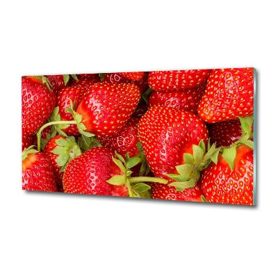 Bild auf glas Erdbeeren