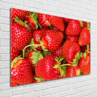 Bild auf glas Erdbeeren