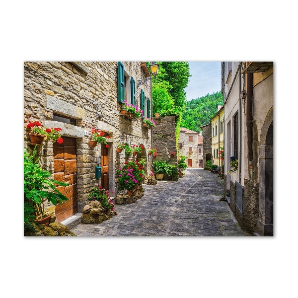 Glasbild Eine charmante Straße