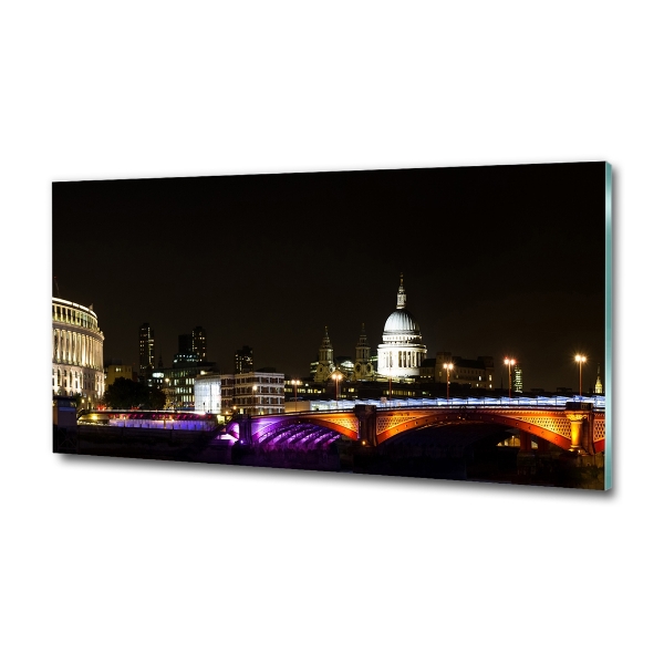 Foto glasbild Die Brücke bei Nacht