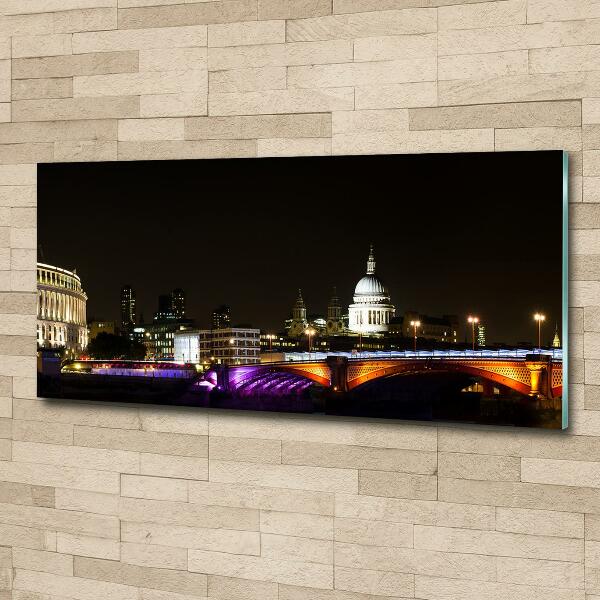 Foto glasbild Die Brücke bei Nacht