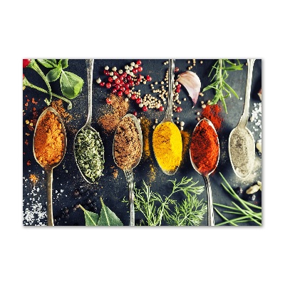 Foto glasbild Bunte Gewürze