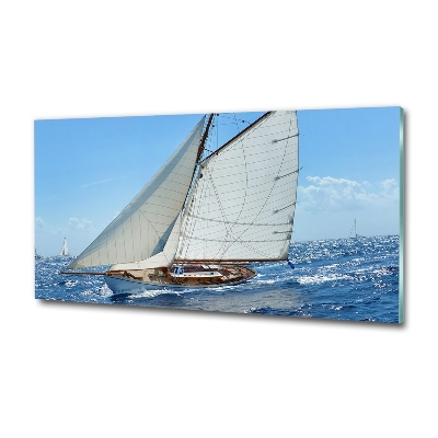Foto glasbild Yacht