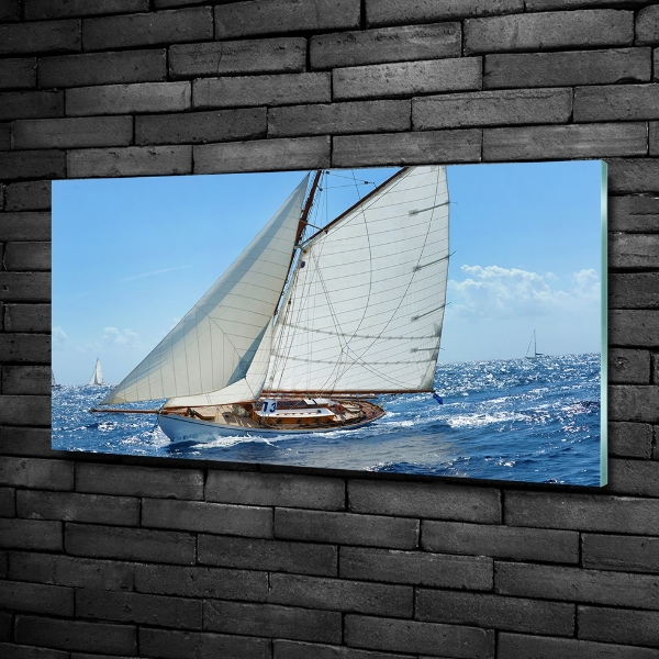 Foto glasbild Yacht
