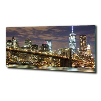 Foto glasbild Brooklyn Bridge