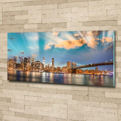 Glasbild Brooklyn Bridge