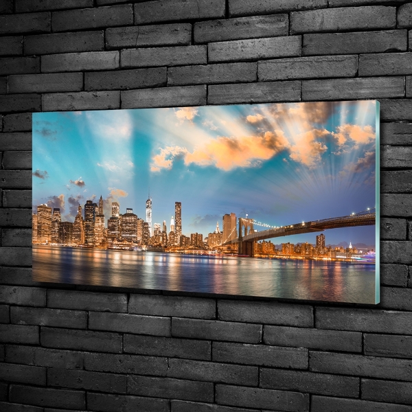 Glasbild Brooklyn Bridge