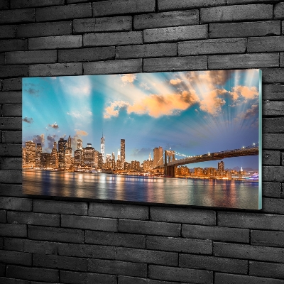 Glasbild Brooklyn Bridge