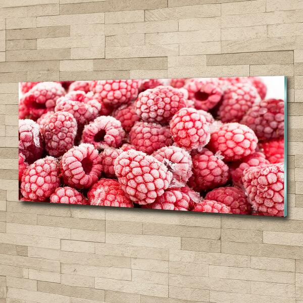 Glasbild Gefrorene Himbeeren