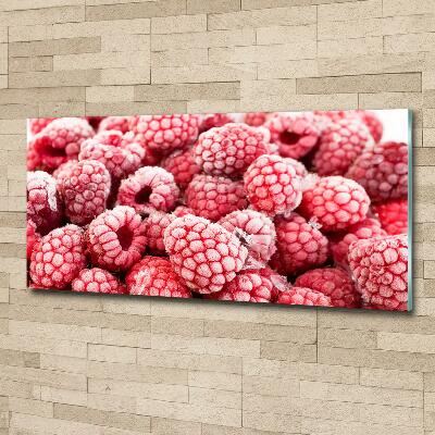 Glasbild Gefrorene Himbeeren