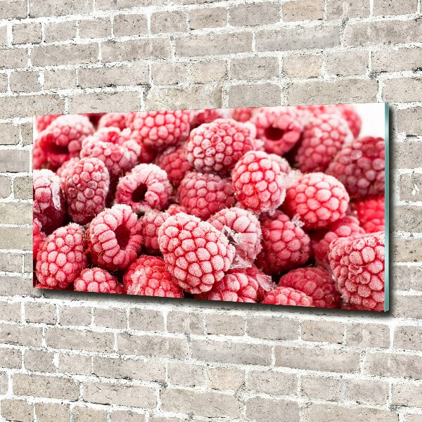 Glasbild Gefrorene Himbeeren