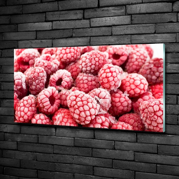 Glasbild Gefrorene Himbeeren