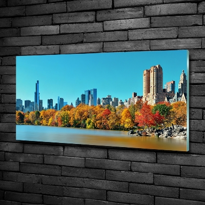 Bild auf glas New York im Herbst