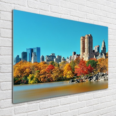 Bild auf glas New York im Herbst