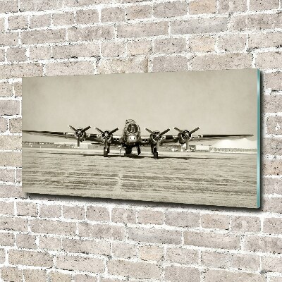 Glasbild Alter Bomber