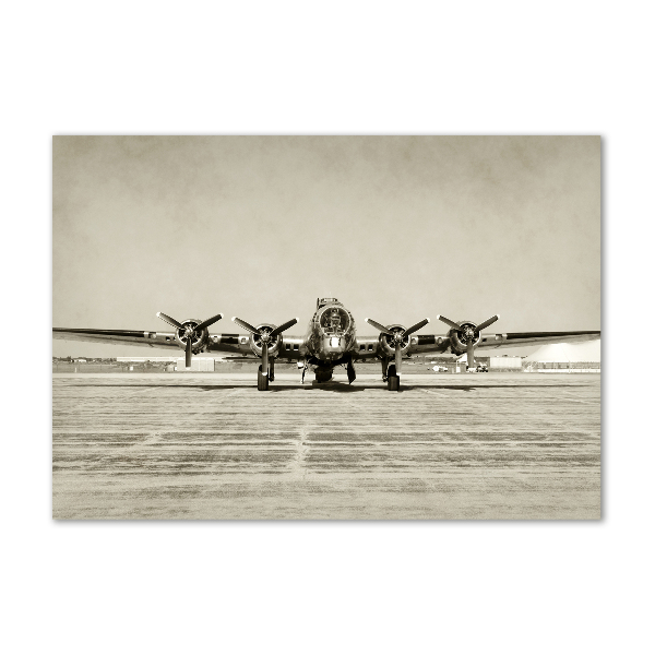 Glasbild Alter Bomber