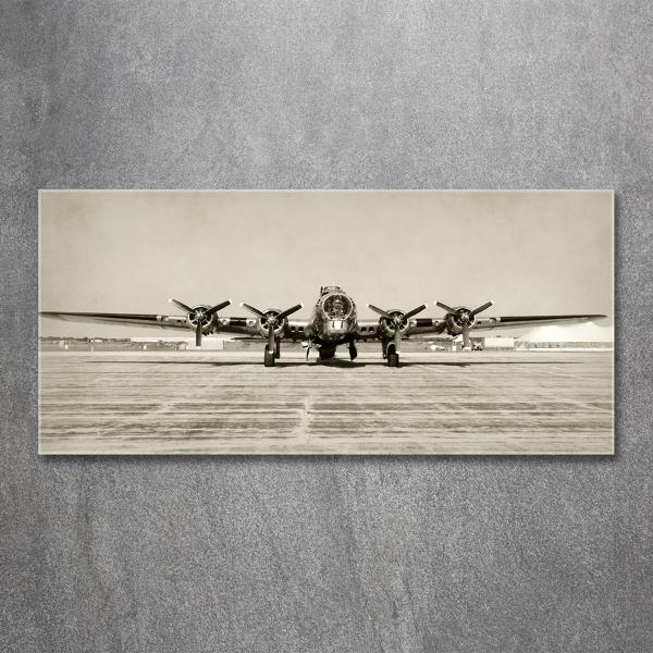 Glasbild Alter Bomber