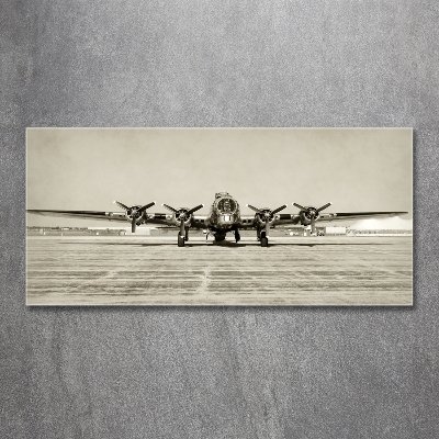 Glasbild Alter Bomber