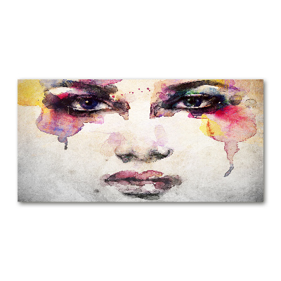 Foto glasbild Porträt einer Frau