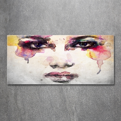 Foto glasbild Porträt einer Frau