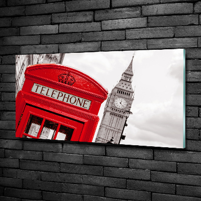Glasbild Öffentliche Telefonzelle